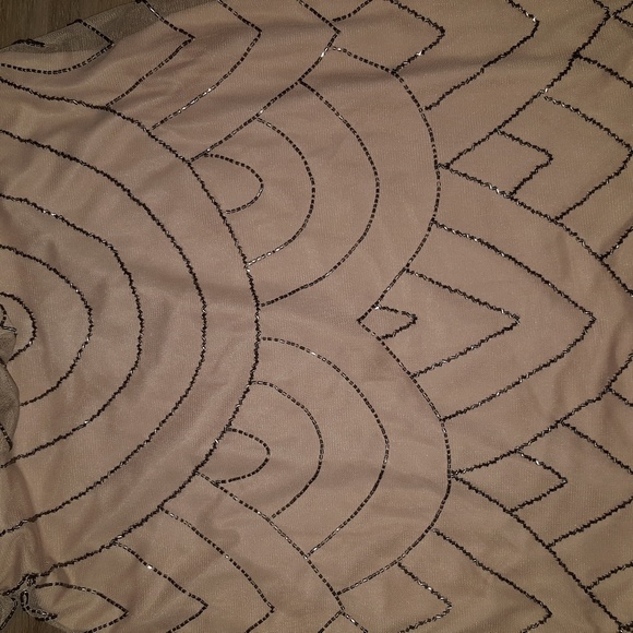 Simply Liliana light pink and grey beaded dress - Picture 4 of 6